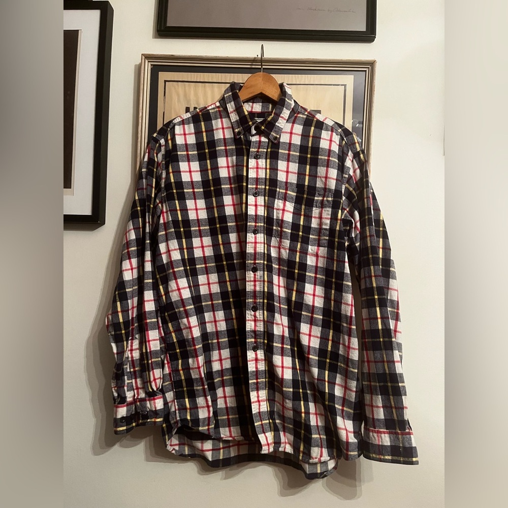 L.L. Bean Men's Plaid Cottage Core Button-Down Shirt Size L Reg